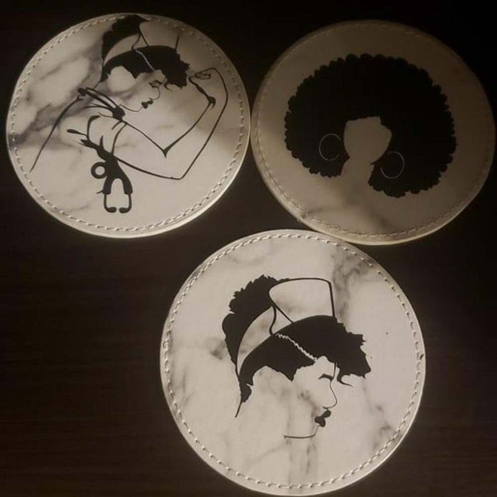 Leather coasters